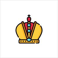 A crown icon with a crown on top vector