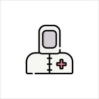 A doctor's uniform icon on a white background vector