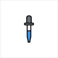A needle with a blue cap on it vector