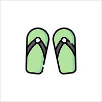 A pair of flip flops on a white background vector
