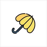 An umbrella icon in a flat style vector