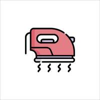 A red iron on a white background vector