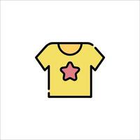A t - shirt with a star on it vector