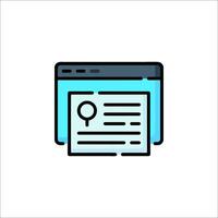 A search icon with a magnifying glass vector