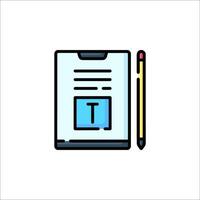 A clipboard with a pencil and a paper vector