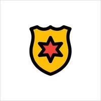 A shield with a star on it vector
