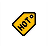 Hot tag icon vector