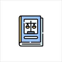 A book with scales of justice on it vector