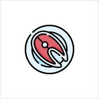 A red and blue icon of a computer mouse vector