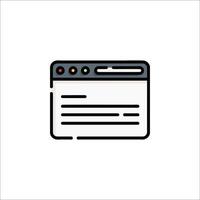 A web page icon on a white background vector