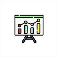An icon of a business chart on a white background vector