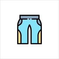 A pair of pants icon in a flat style vector