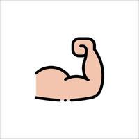 A cartoon arm with a muscle on it vector