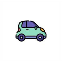A small car icon on a white background vector