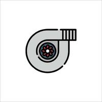 A turbocharger icon on a white background vector