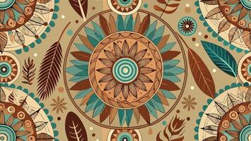 Decorative repeating pattern crafted artistic vector