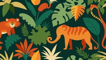 Trendy seamless design ideal fabric wallpaper patterns vector