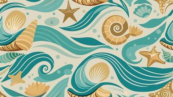Artistic abstract pattern featuring modern textures and vibrant textile-inspired motifs. vector