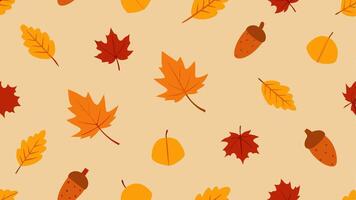 Seamless autumn pattern perfect for textiles and decor with elegant autumn motifs vector