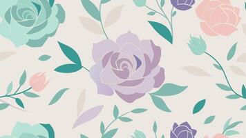 Illustration of an elegant floral pattern with a seamless nature design. vector