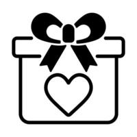 Present Icon Concept Happy Valentines Day vector
