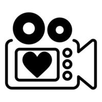 Camera concept Happy Valentines Day vector