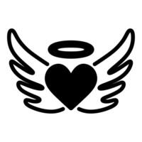 Flying Heart icon concept Happy Valentines Day vector