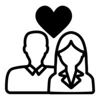 Couple icon concept Happy Valentines Day vector