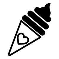 Ice Cream icon concept Happy Valentines Day vector