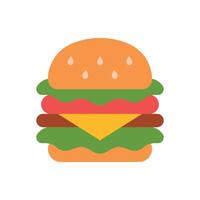 Hamburger Icon presents a playful and colorful aesthetic, perfect for family-friendly restaurants and kid-focused menus. vector