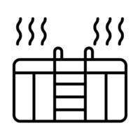 Jacuzzi Line Icon Design vector