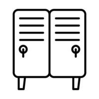 Locker black Line Icon Design vector
