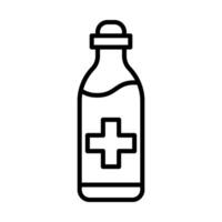Cough Syrup Line Icon Design vector