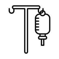 IV Drip Line Icon Design vector