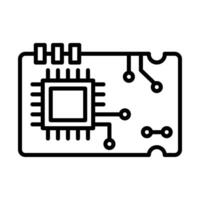 Circuit Board Line Icon Design vector