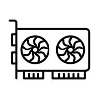 Graphics Card Line Icon Design vector
