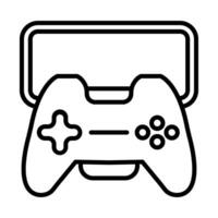 Game Console black Line Icon Design vector