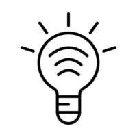Smart Light Line Icon Design vector