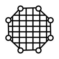 Fishing Net Line Icon Design vector