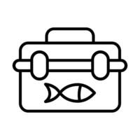 Tackle Box Line Icon Design vector