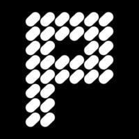 Uppercase P alphabet design. Made of natural stone or speckled arrangement. vector