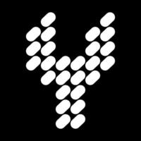 The uppercase B alphabet design is made of dots like stones. This letter design also looks minimalist, aesthetic, professional, unique, and of course very cool. vector