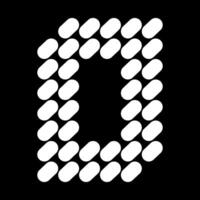 Design number 0. Made from a composition of natural stone or spots. vector