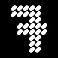 Design number 7.. Made from a composition of natural stone or spots. vector