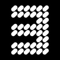 Design number 3. Made from a composition of natural stone or spots. vector