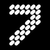 Design number 7. Made from a composition of natural stone or spots. vector