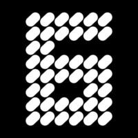 Design number 6. Made from a composition of natural stone or spots. vector