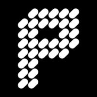 Lowercase p letter design. Made from a composition of natural stone or spots. vector