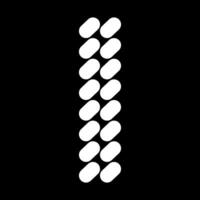 Lowercase l letter design. Made from a composition of natural stone or spots. vector