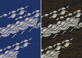 Hand drawn brush line abstract wave pattern, Japanese and Ethnic folk wood carving, engraving, basketry surface texture background, graphic for textile, fabric, carpet vector